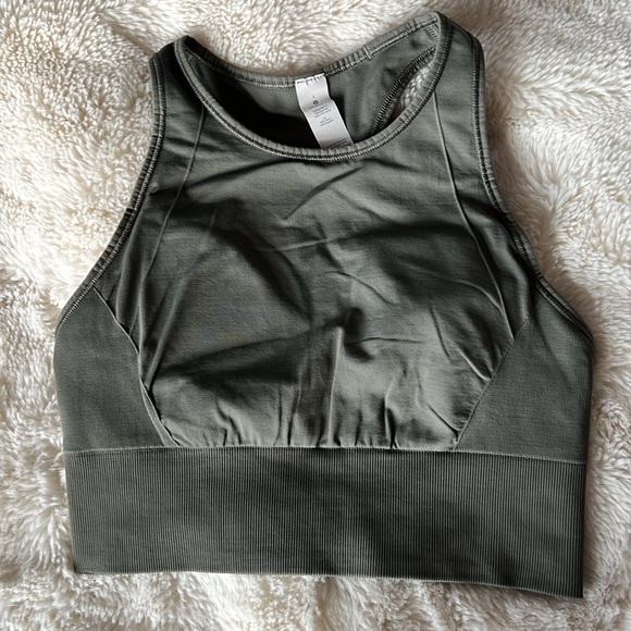 Lululemon Racerback Olive Green Bra- 6 - Picture 6 of 6